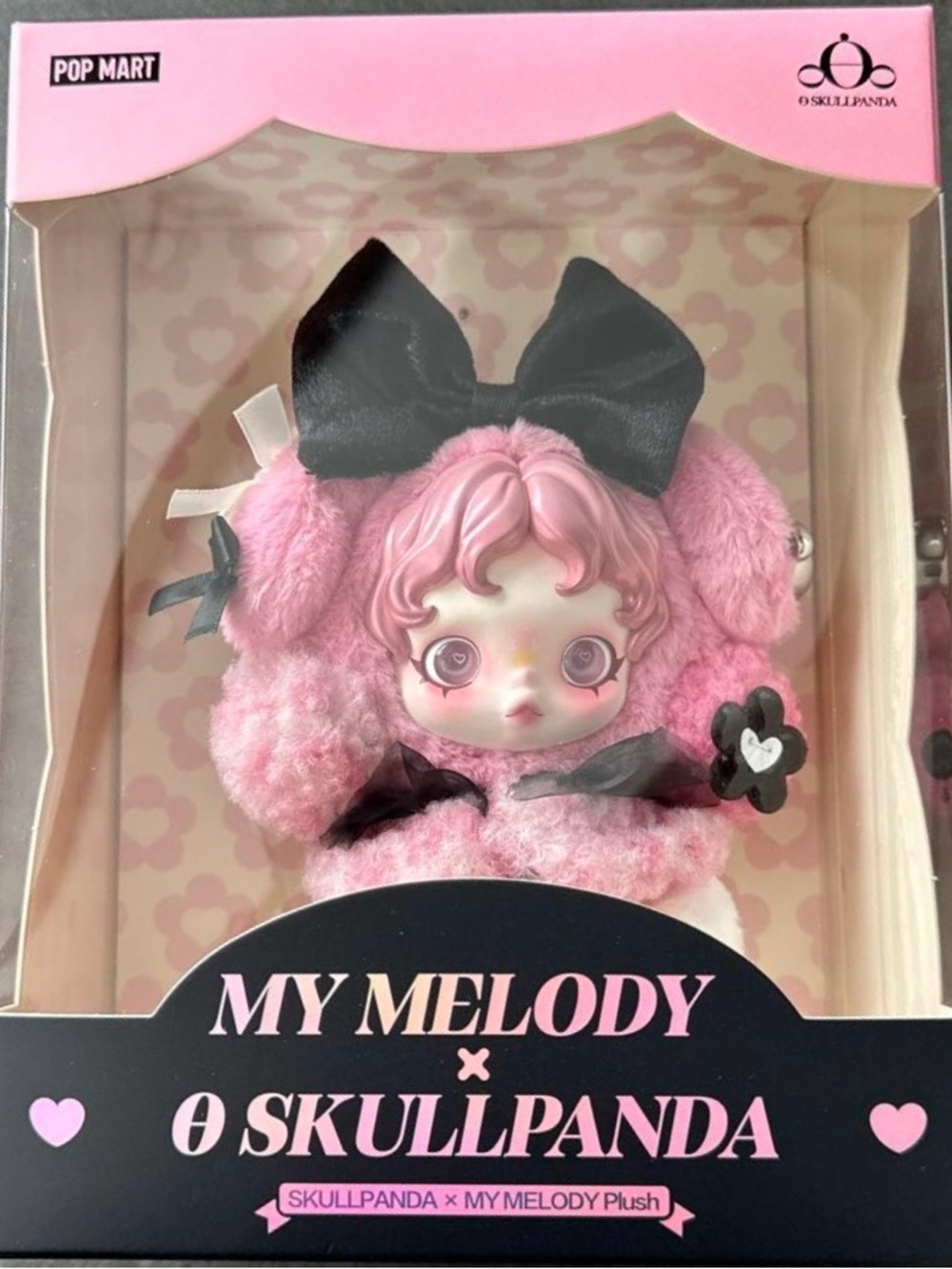 POP MART My Melody x Skullpanda Pink Plush Collectible